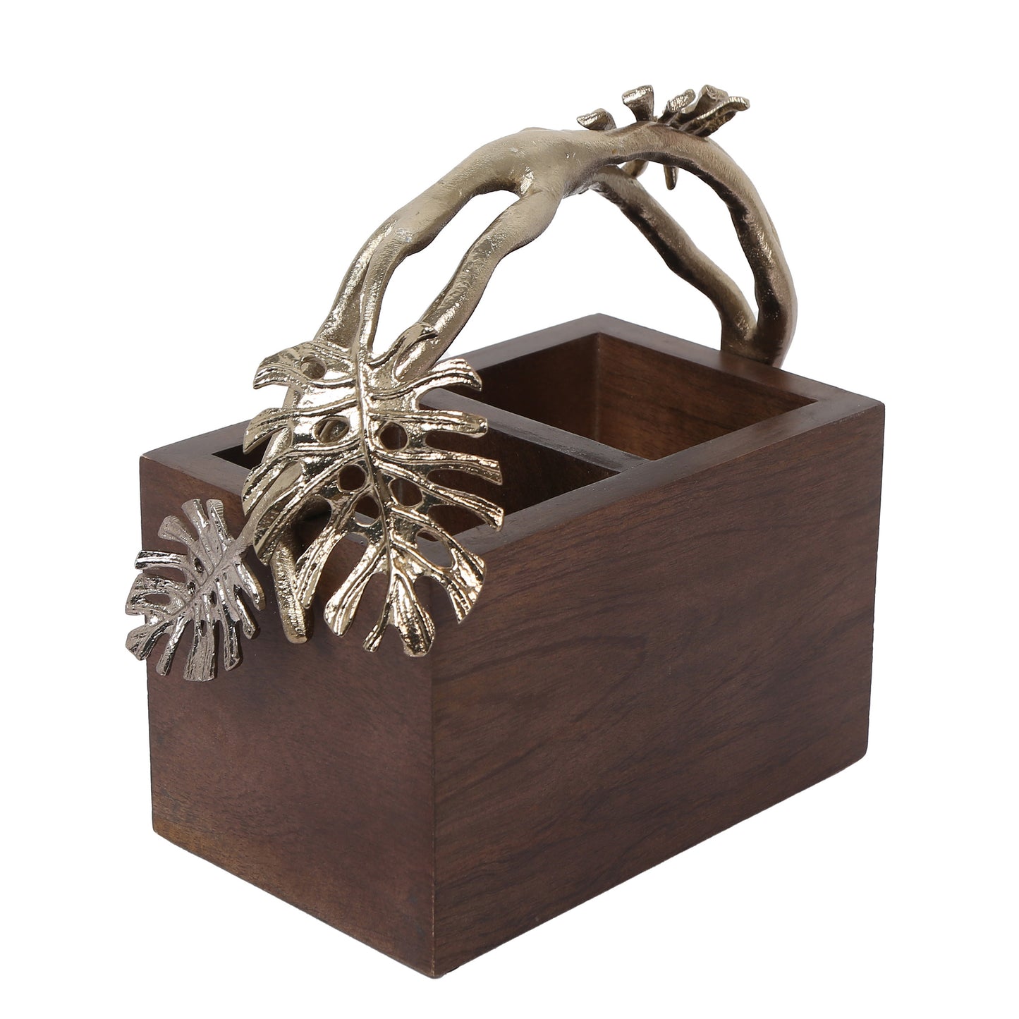 Monstera Brown Hand Made Cutlery Holder