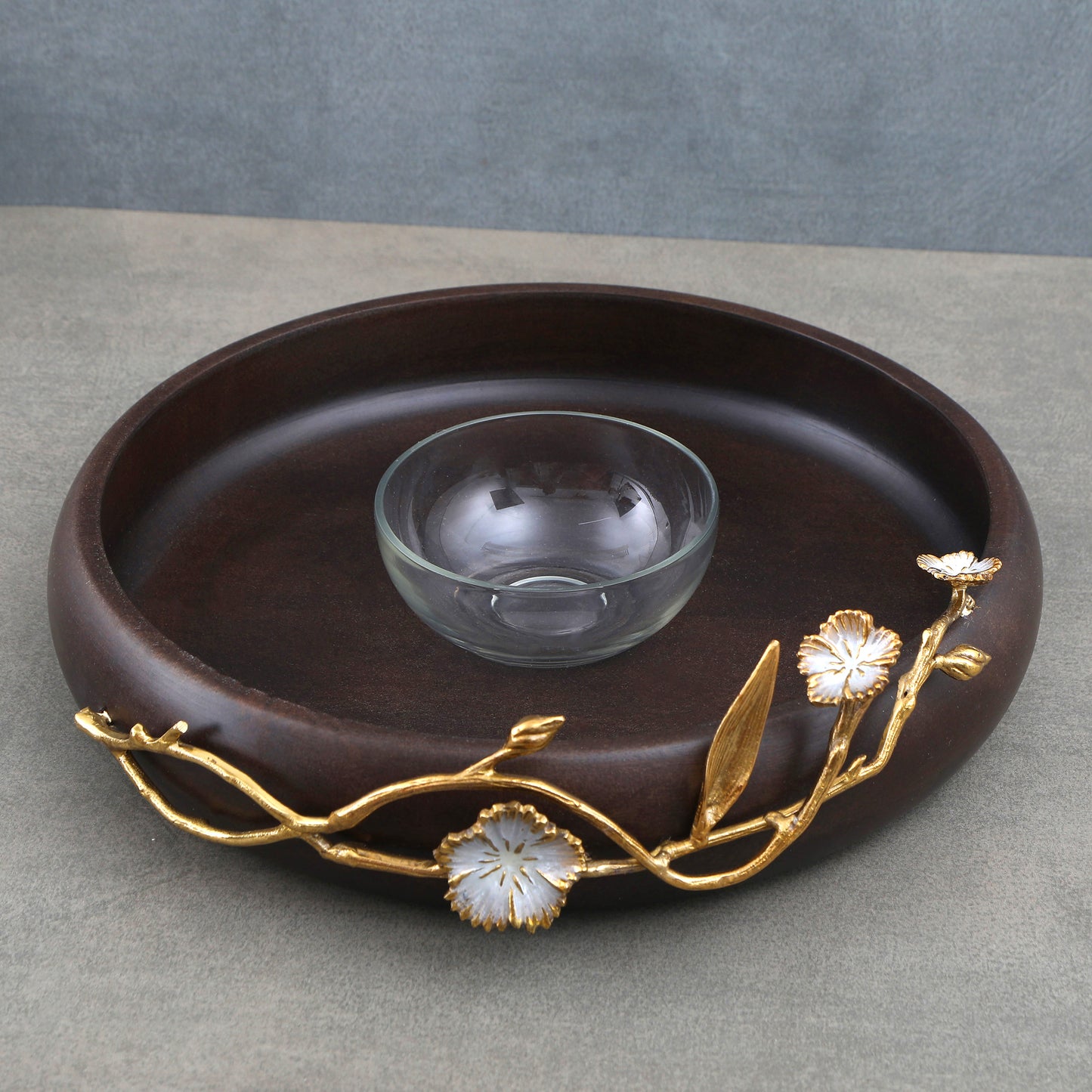 Dianthurus Wooden Hand Made Chip Dip Serveware Bowl