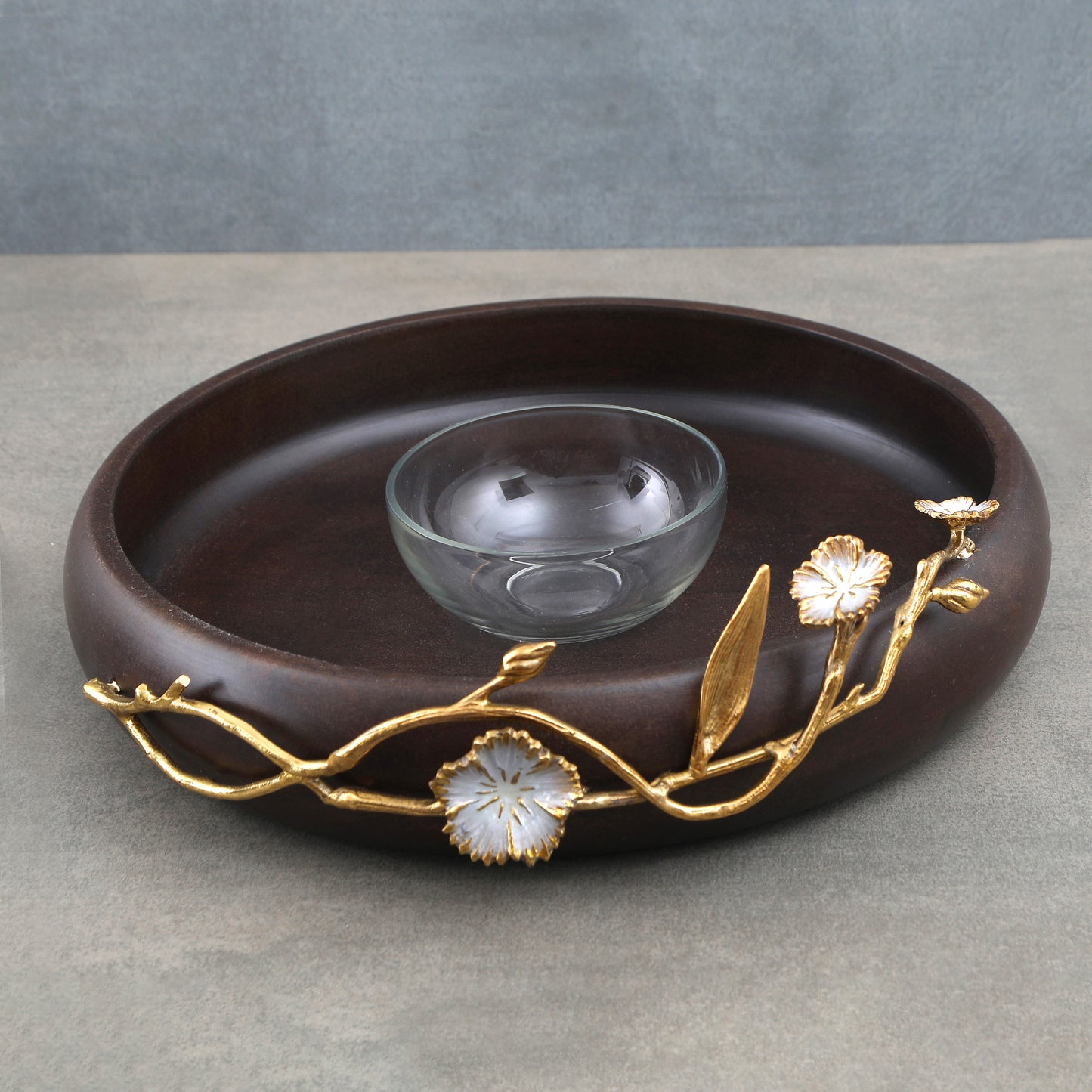 Dianthurus Wooden Hand Made Chip Dip Serveware Bowl