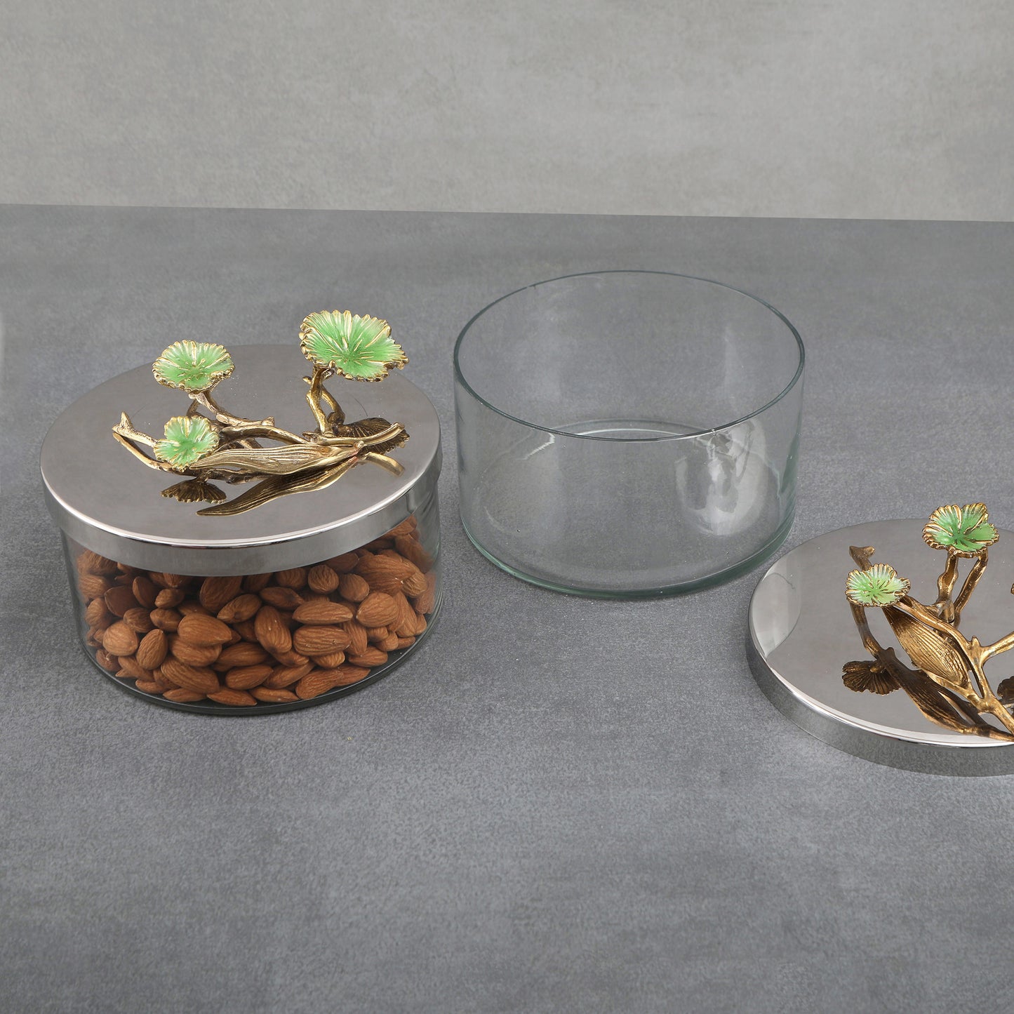 Steel Glass Hand Made Cannister