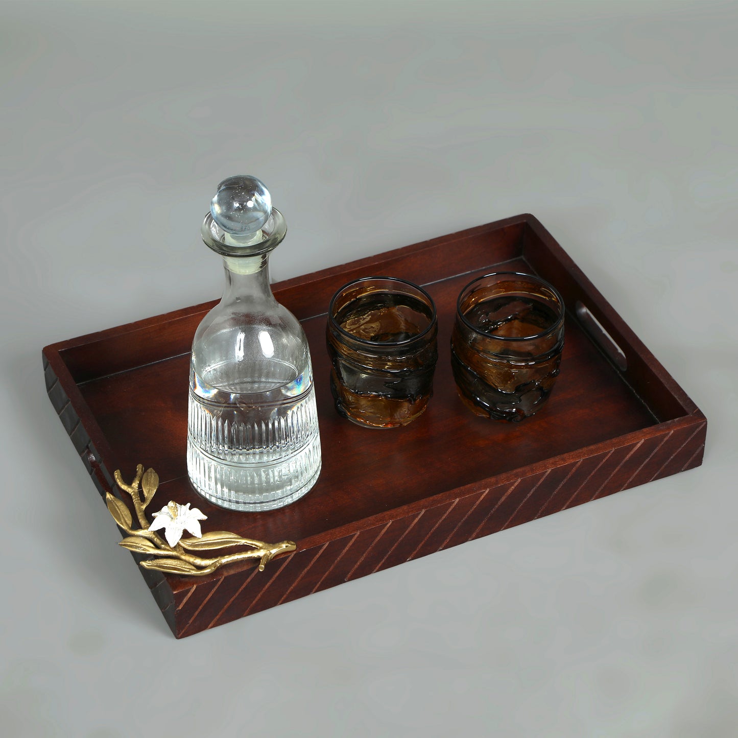 Lily Wooden Hand Made Medium Tray