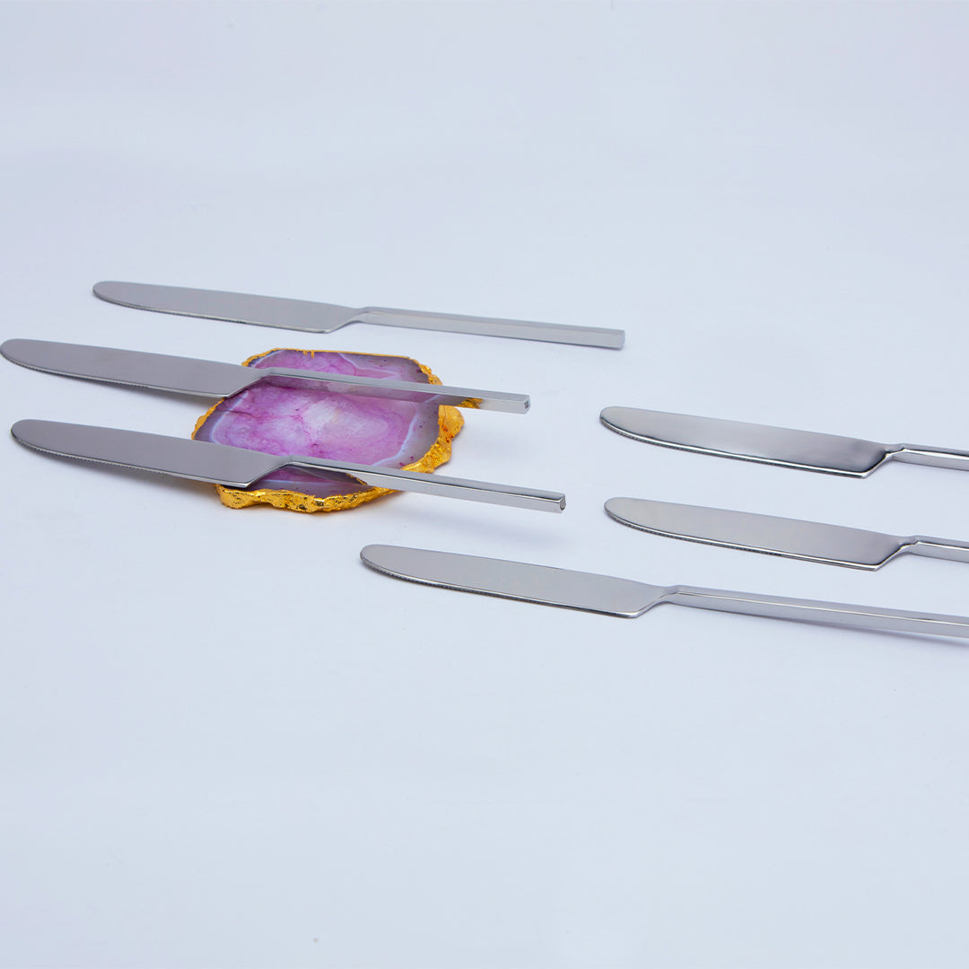 Aura Nickle Dinner Knife Set of 6