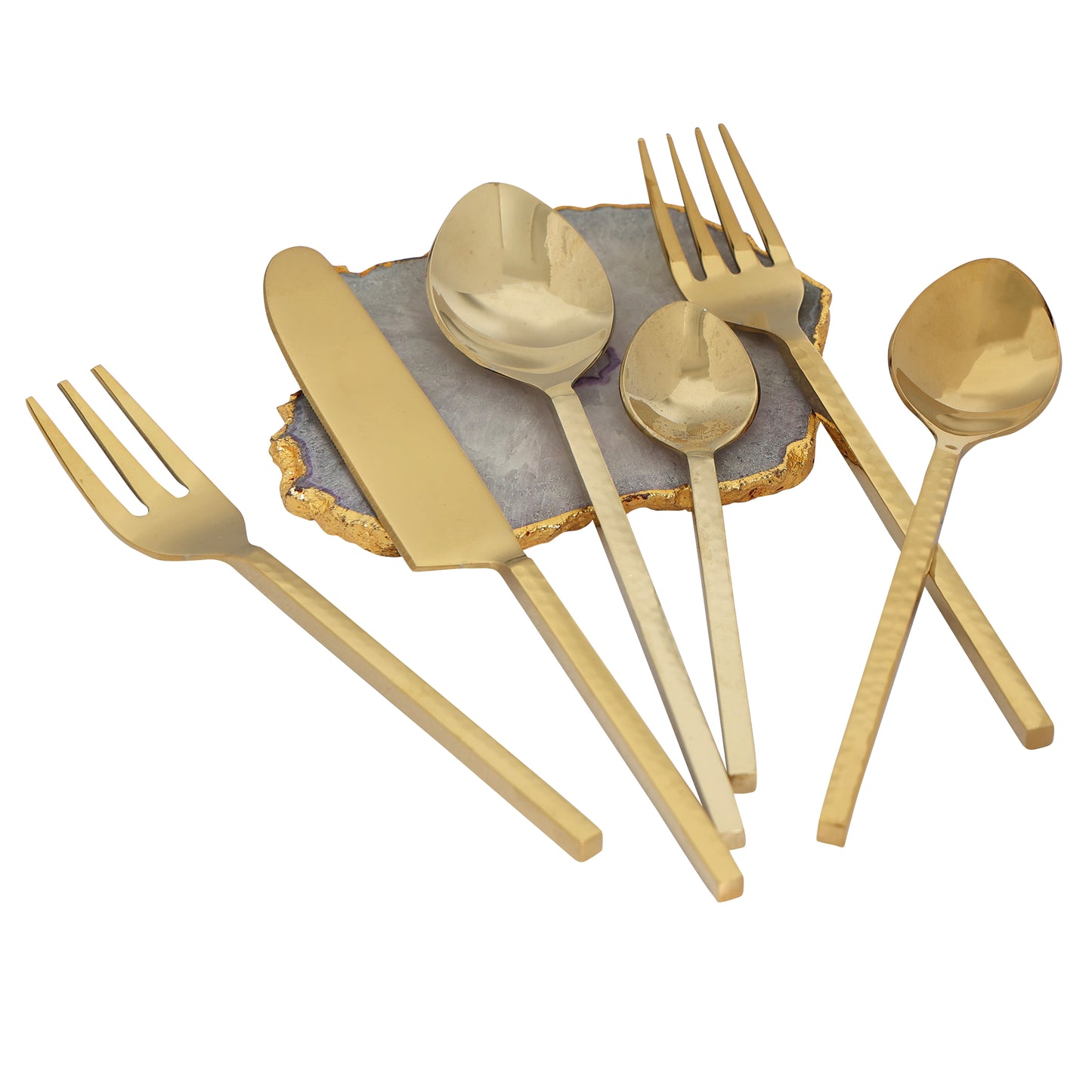 Hammer Champagne Gold Dinner Knife-set of 6