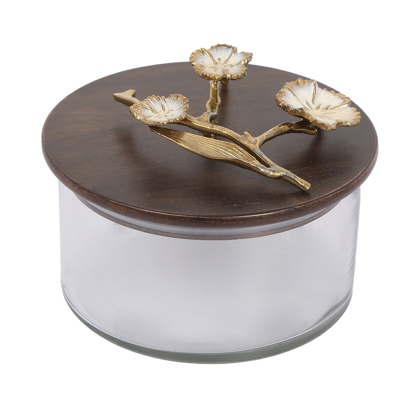 Wooden Glass Hand Made Cannister