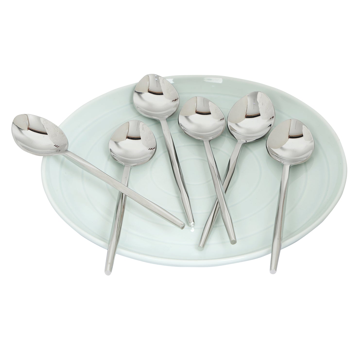 Diamond cut snack spoon-set of 6