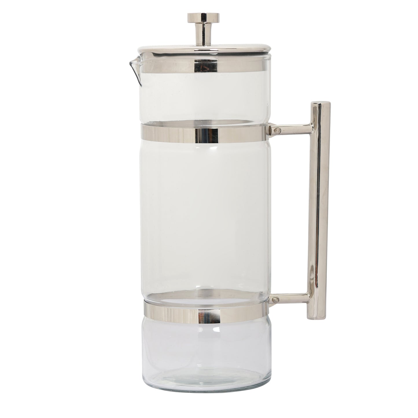 Glass Water & Juice Pitcher with Stainless Steel Lid