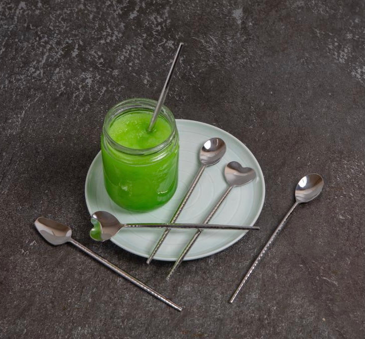 Luna hammered long Dessert spoon