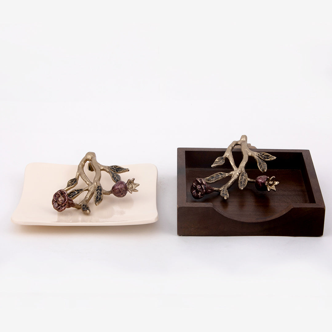 Pomegranate Metal Tissue holder