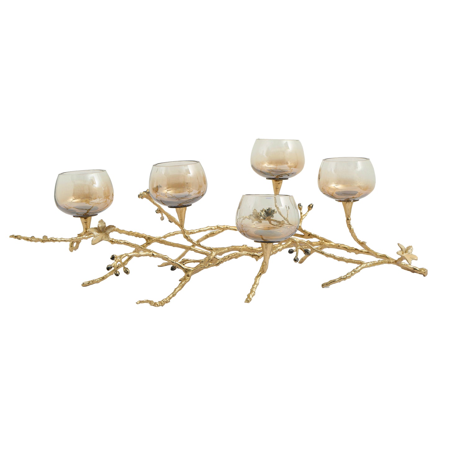 Table Top Branch Hand Made Glass Candle Holders
