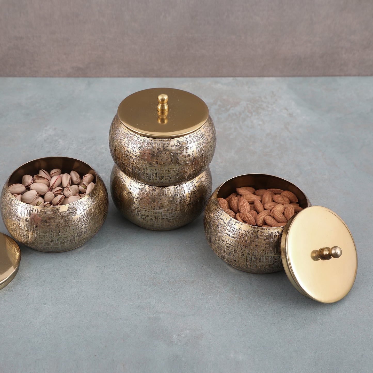 Gold Hand Made Cannister