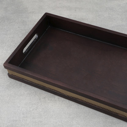 Brass Strip Hand Made Small Wooden Tray