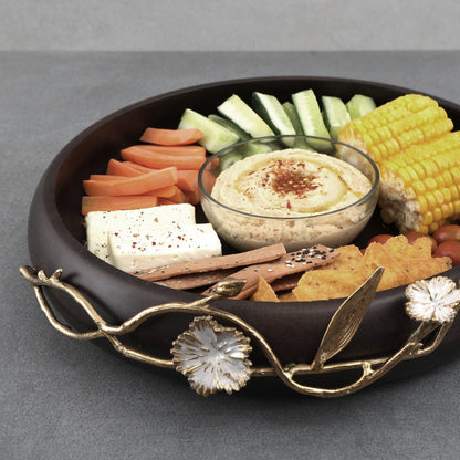  Dianthurus Wooden Hand Made Chip Dip Serveware Bowl