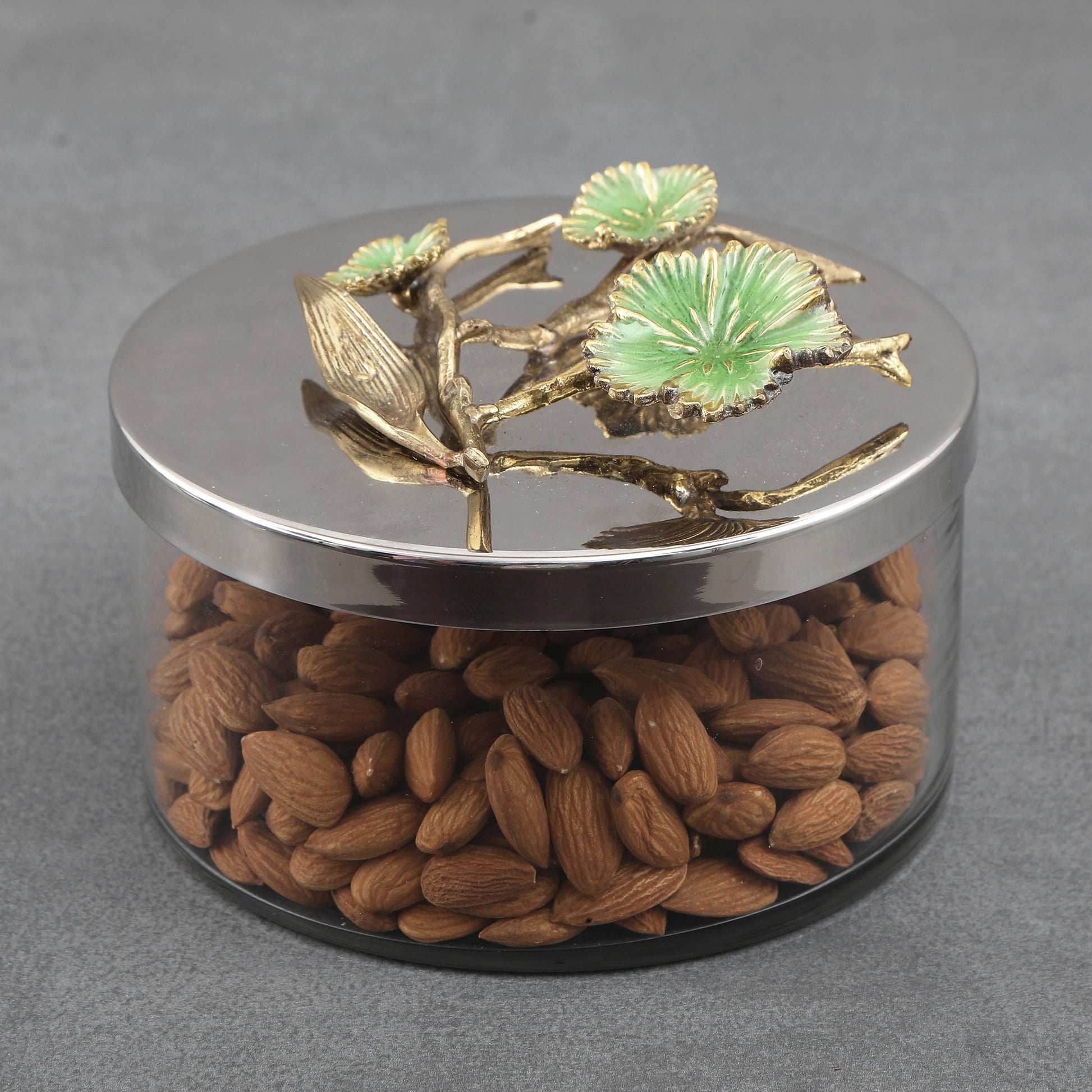 Steel Glass Hand Made Cannister 