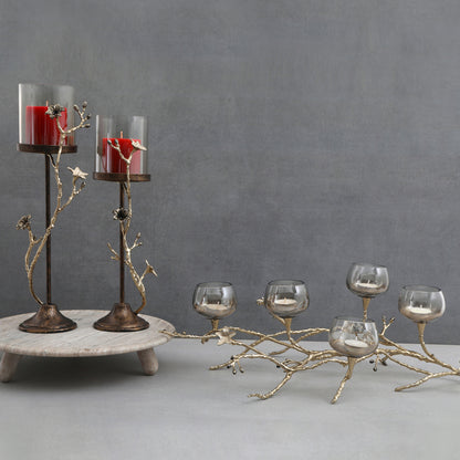 Decoration Hand Made Candle Holder Set Of 2