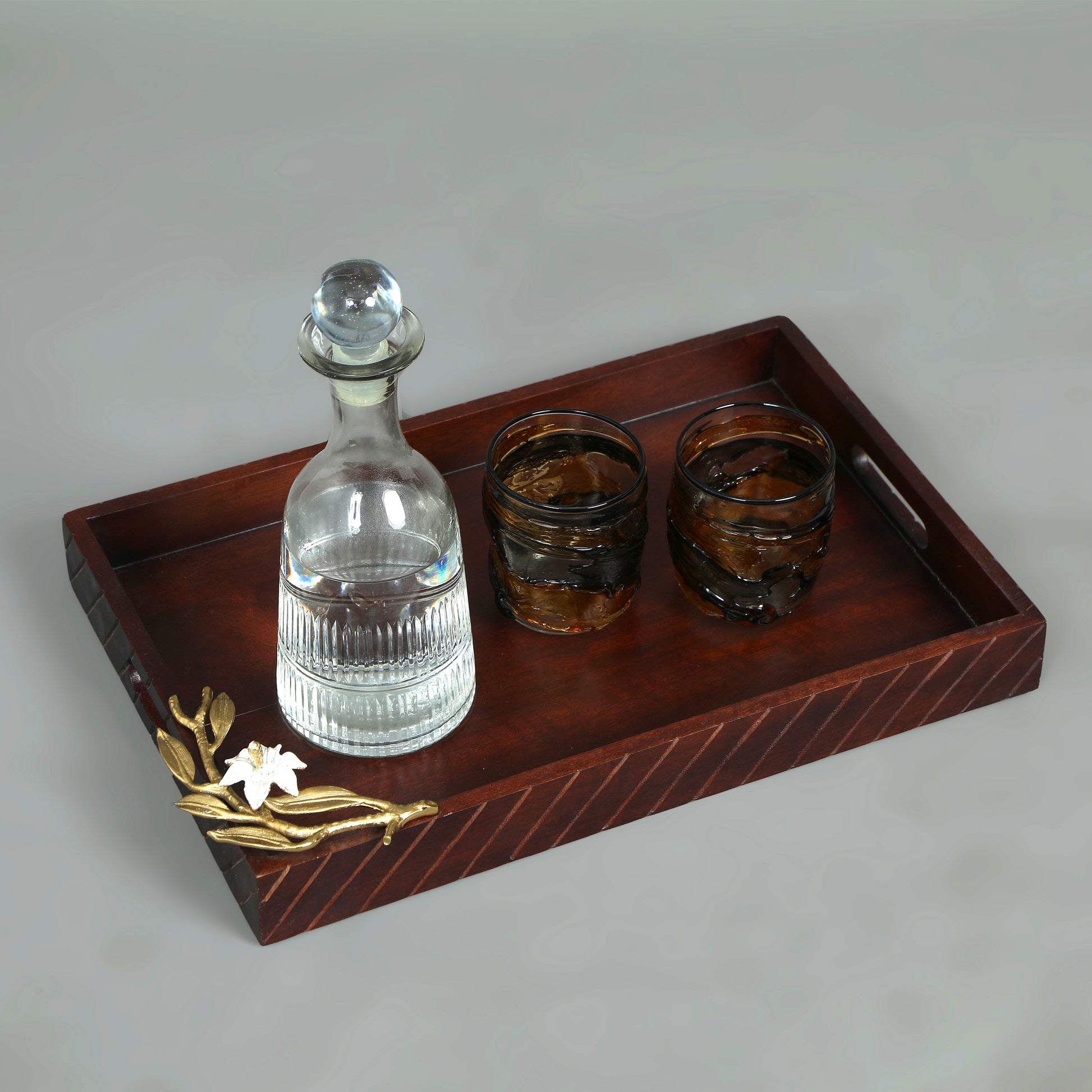 Lily Wooden Hand Made Medium Tray 