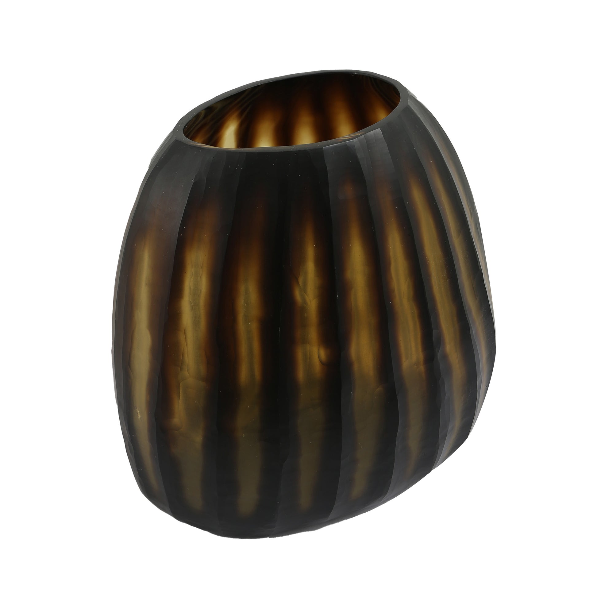 Hand Cut Decor Glass Vase 