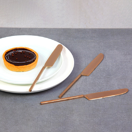 Aura Rose Gold Dinner Knife (Set of 6)