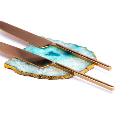 Aura Rose Gold Dinner Knife (Set of 6)