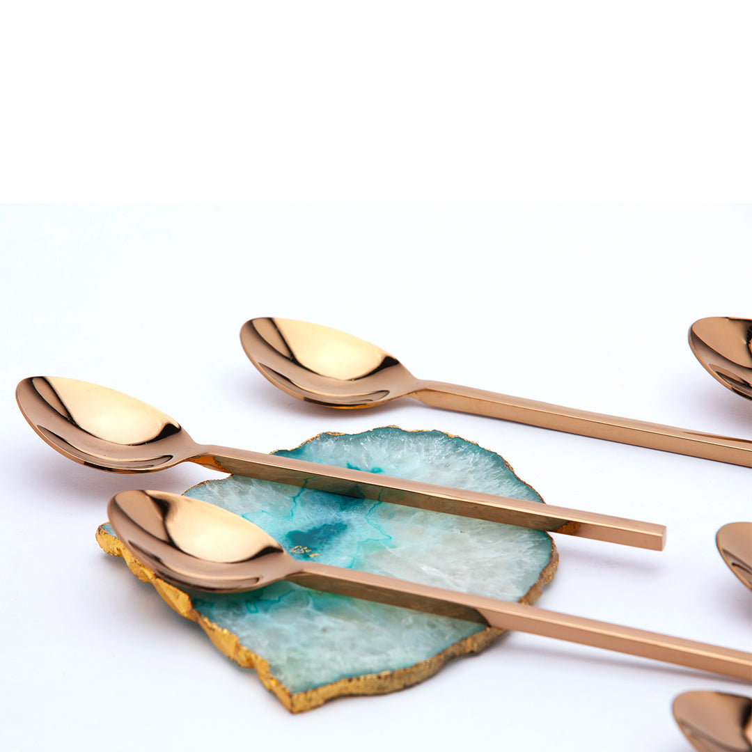 Aura Rose Gold Dinner Spoon Set of 6