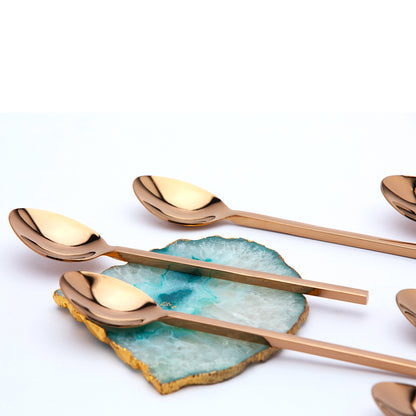 Aura Rose Gold Dinner Spoon Set of 6