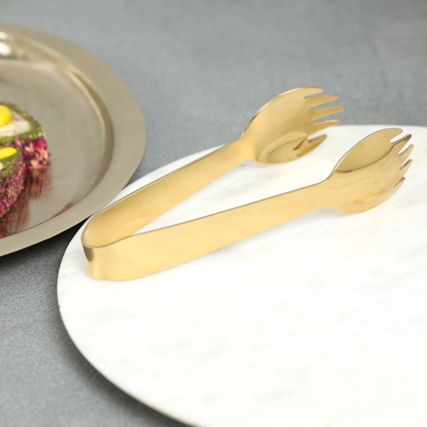 Champagne Gold Serving Tongs small