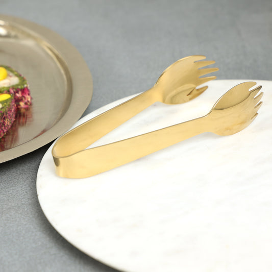 Champagne Gold Serving Tongs small