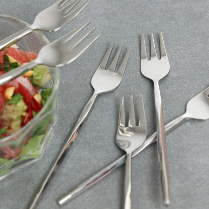 Diamond cut fruit fork-set of 6