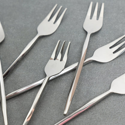 Diamond cut fruit fork-set of 6