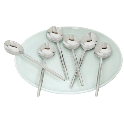 Diamond cut snack spoon-set of 6