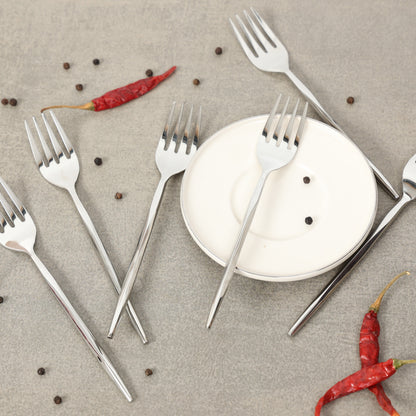 Diamond nickle dinner fork-set of 6
