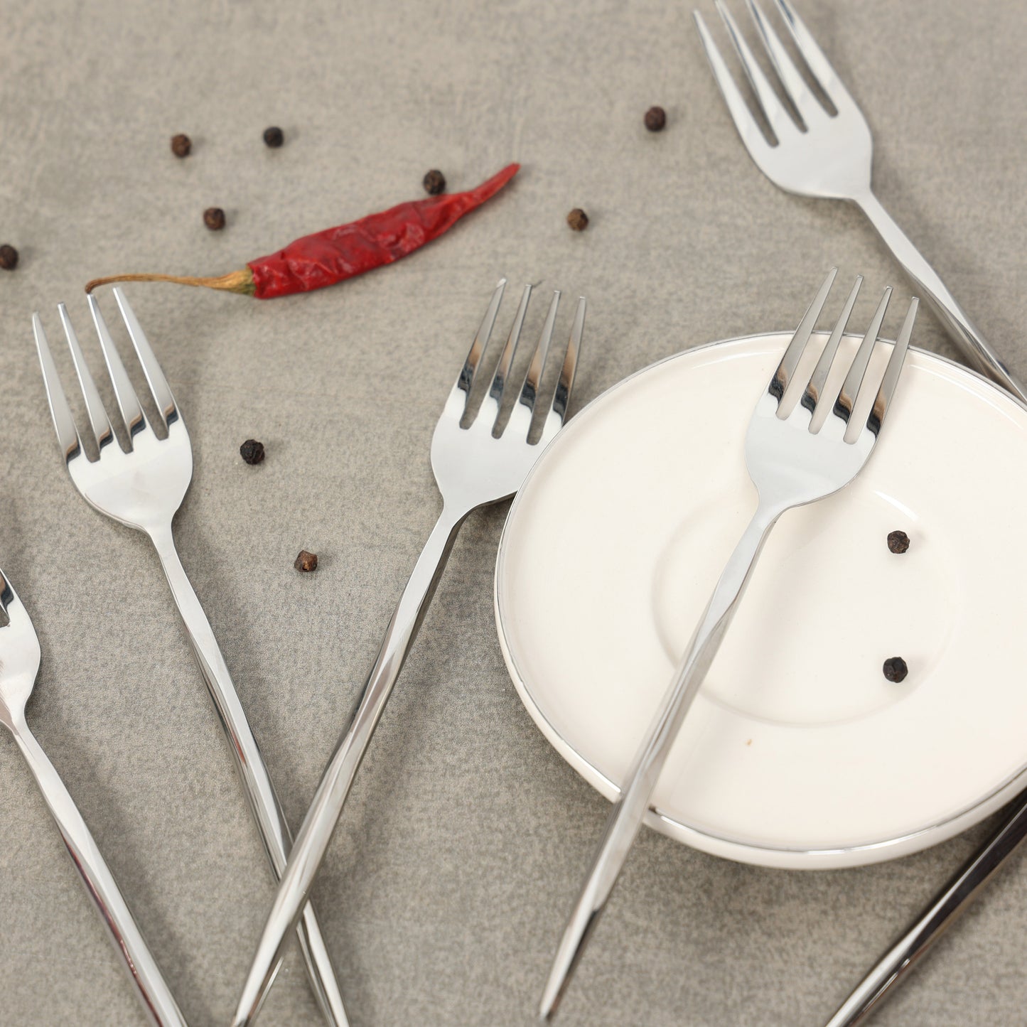Diamond nickle dinner fork-set of 6