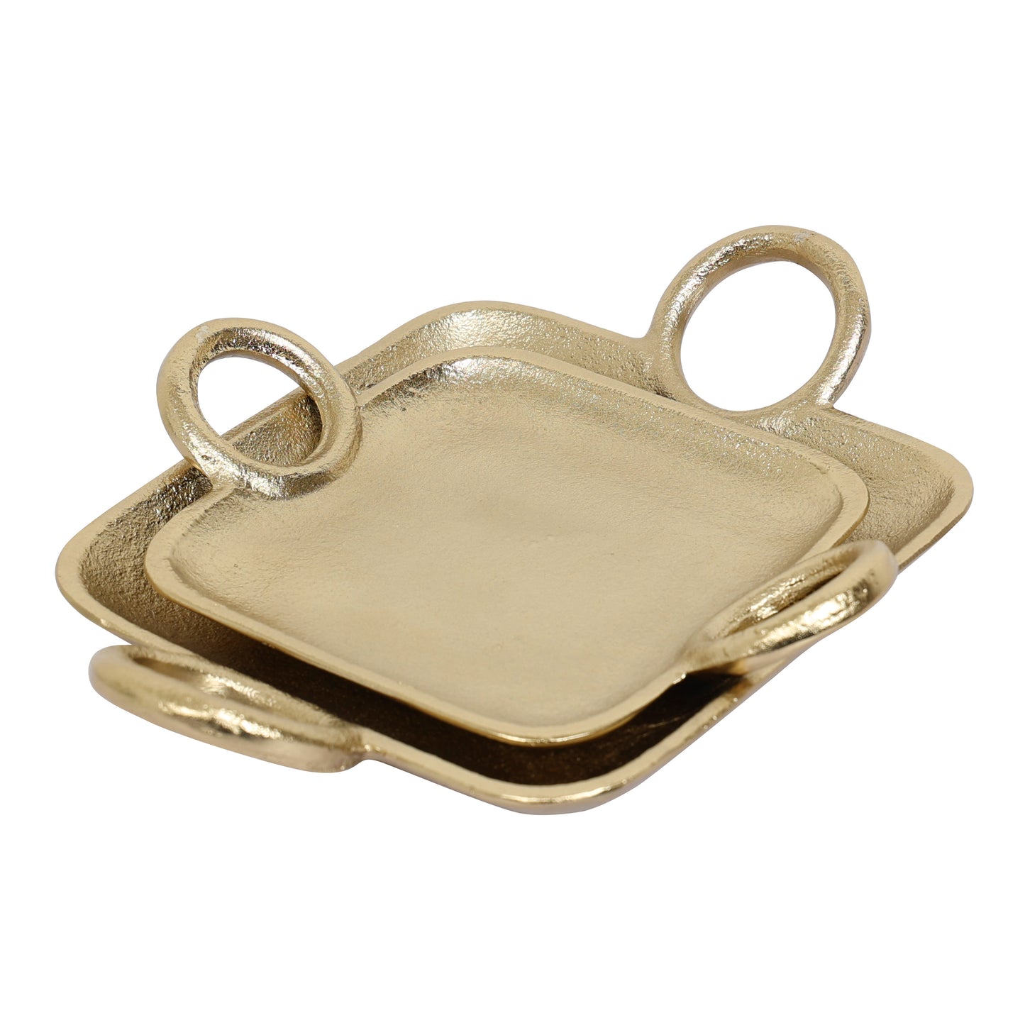 Gold Alloy Platter Set of 2