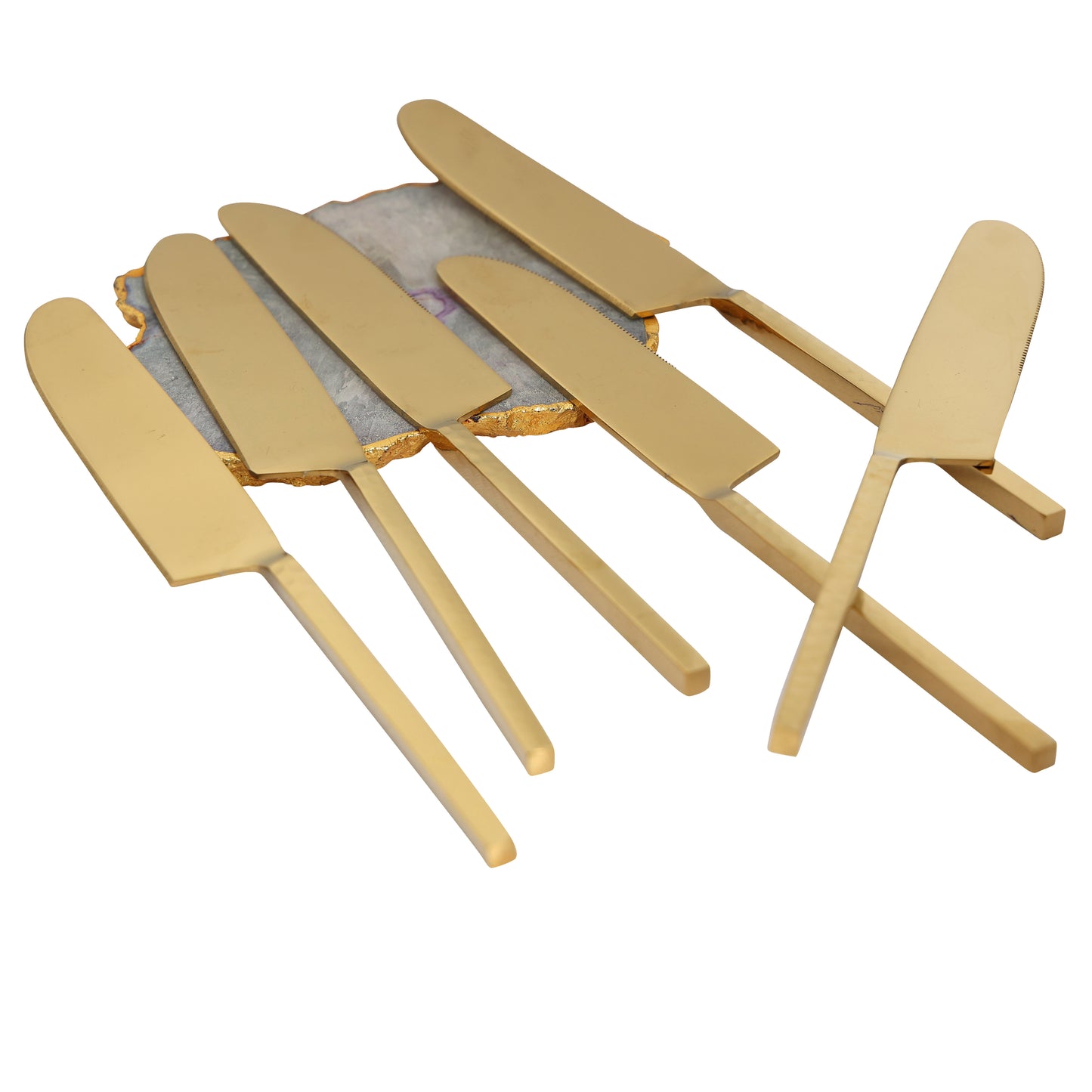 Hammer Champagne Gold Dinner Knife-set of 6
