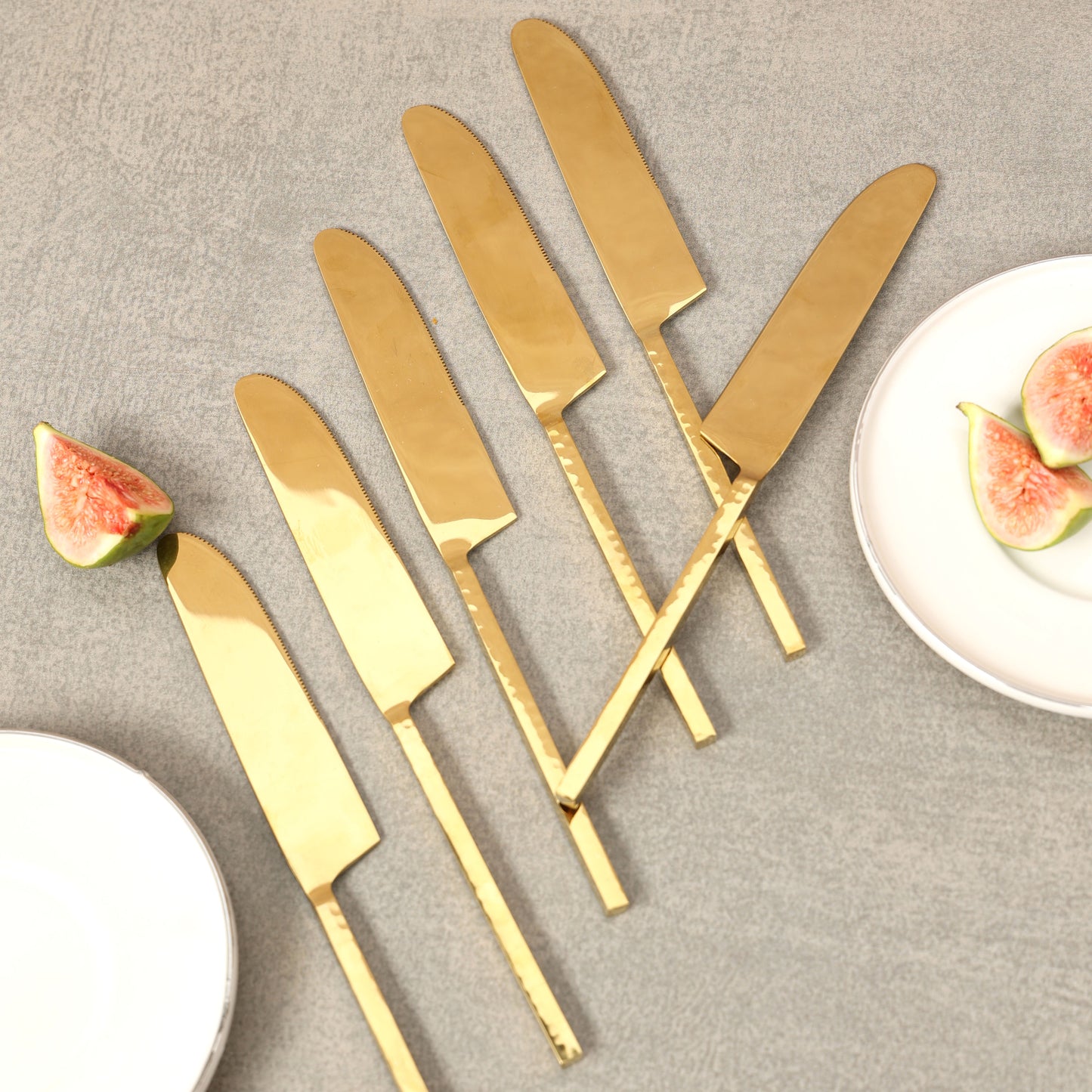 Hammer Champagne Gold Dinner Knife-set of 6