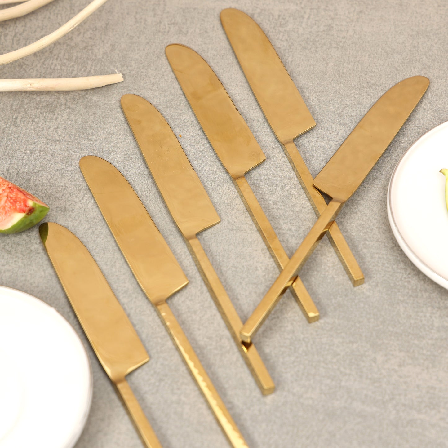 Hammer Champagne Gold Dinner Knife-set of 6