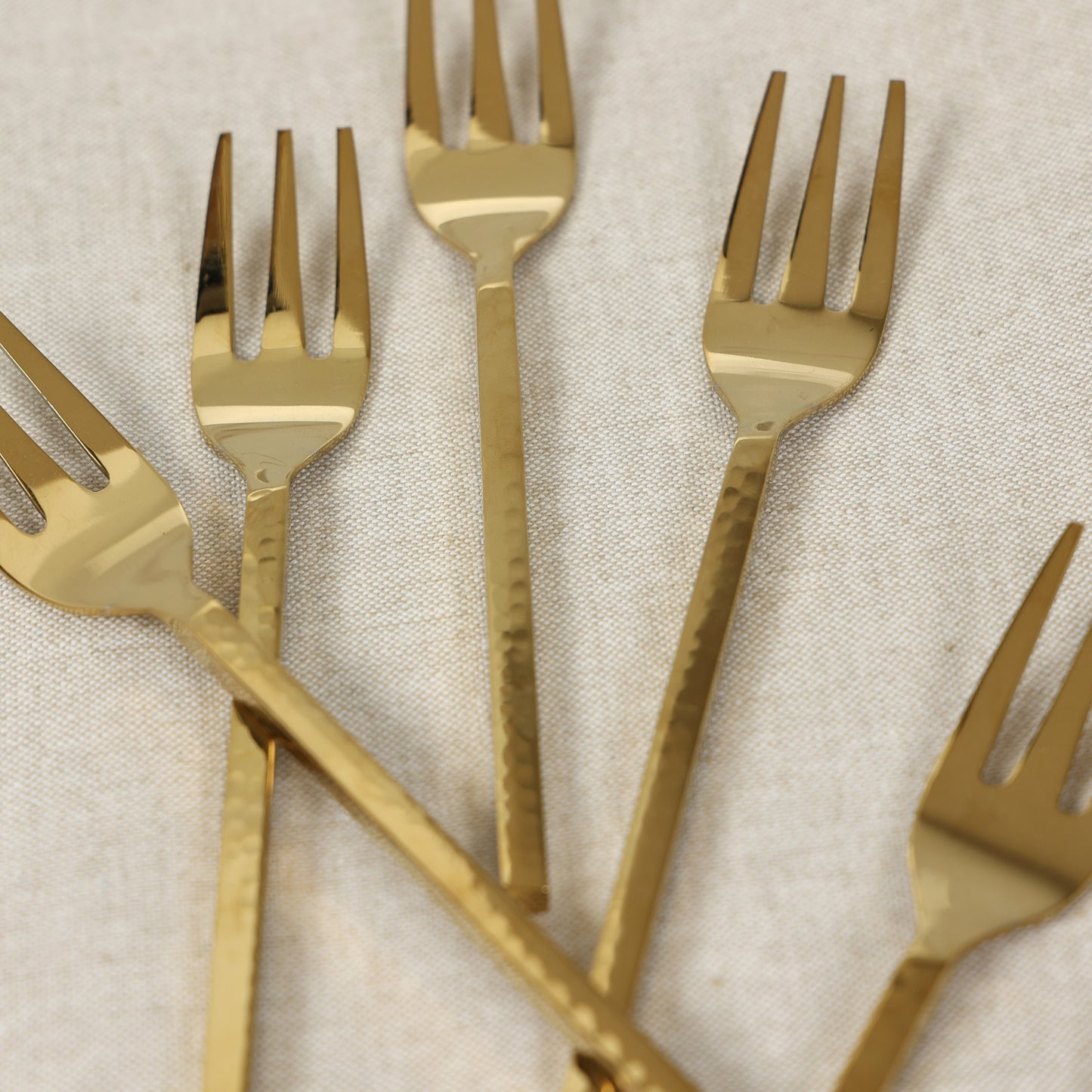 Hammer Champagne Gold Fruit Fork-set of 6
