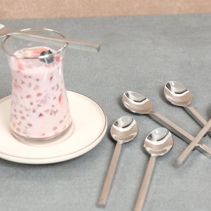 Hammer cut Nickle baby dessert spoon-set of 6