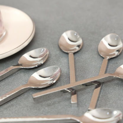 Hammer cut Nickle baby dessert spoon-set of 6