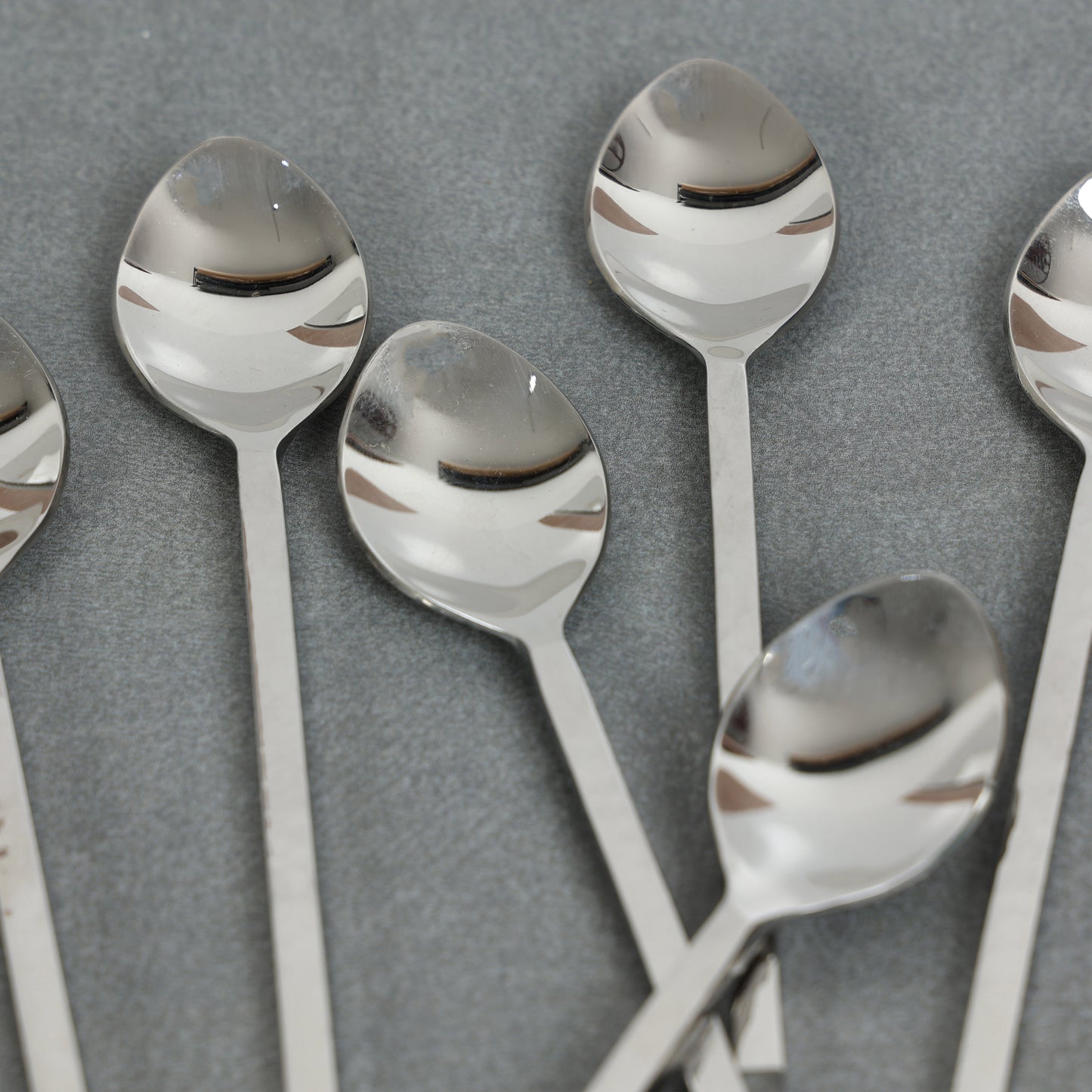 Hammer cut Nickle snack spoon-set of 6