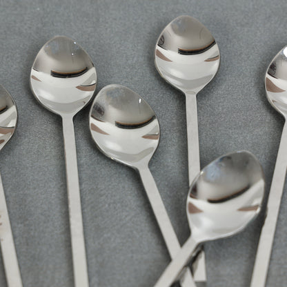 Hammer cut Nickle snack spoon-set of 6