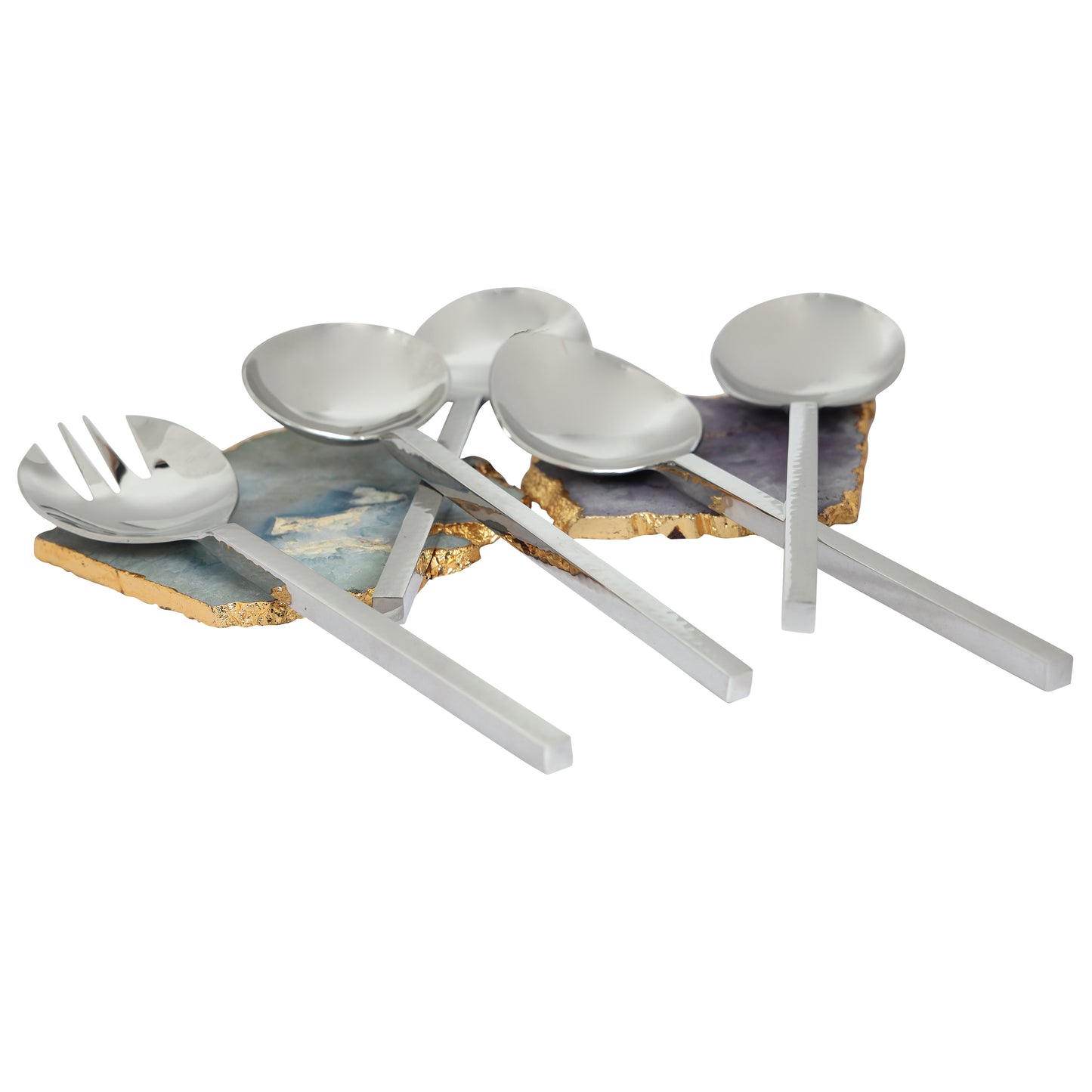 Hammer cut server set of 5-Nickle
