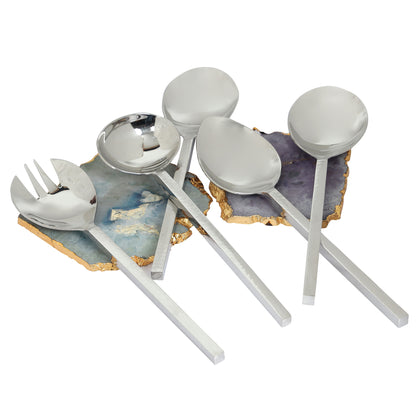 Hammer cut server set of 5-Nickle