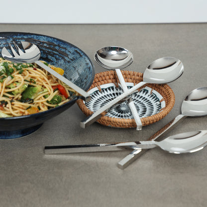 Hammer cut server set of 5-Nickle