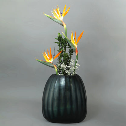  Hand Cut Large Glass Vase