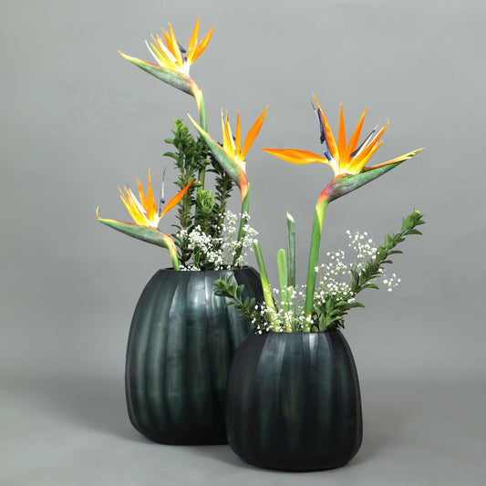  Hand Cut Decorative Glass Vases 