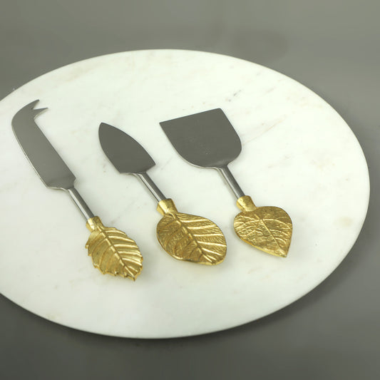 Leaf Hand Made Cheese Knife Set