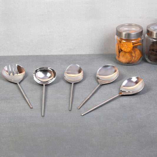 Luna Hammered SERVER SET OF 5