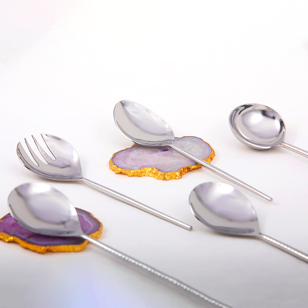 Luna Hammered SERVER SET OF 5