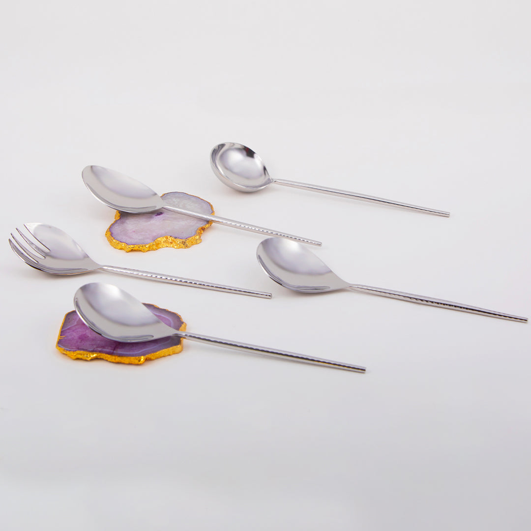 Luna Hammered SERVER SET OF 5