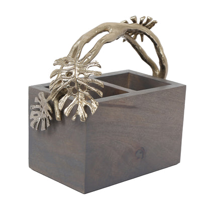  Monster Grey Wooden Hand Made Cutlery Holder